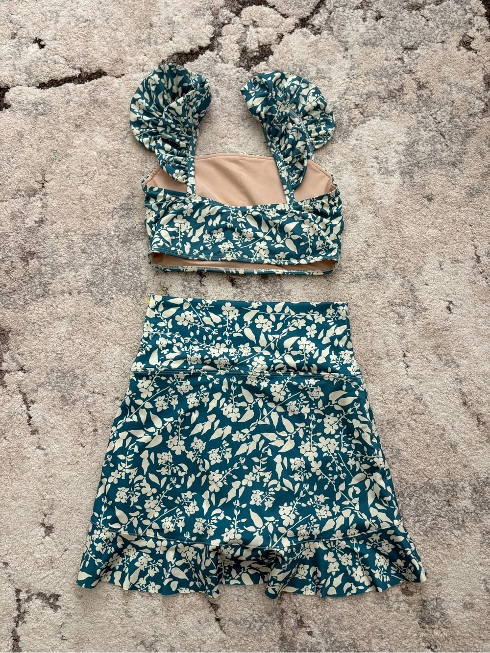 Albion teal floral
